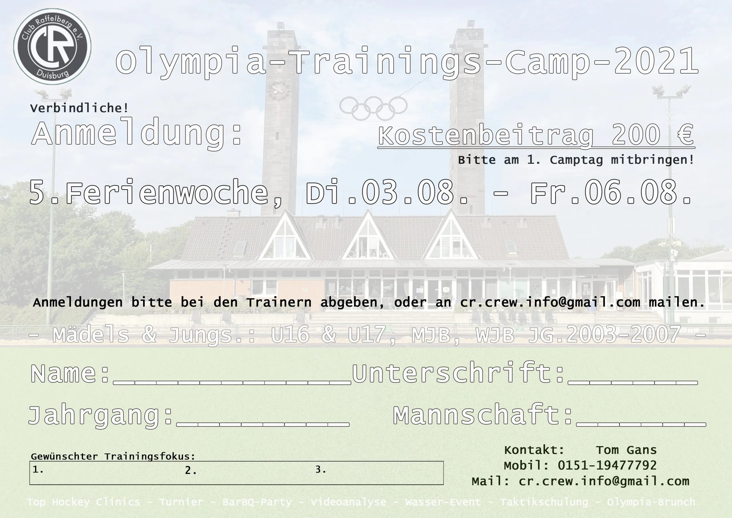Olympia Hockeycamp im CR