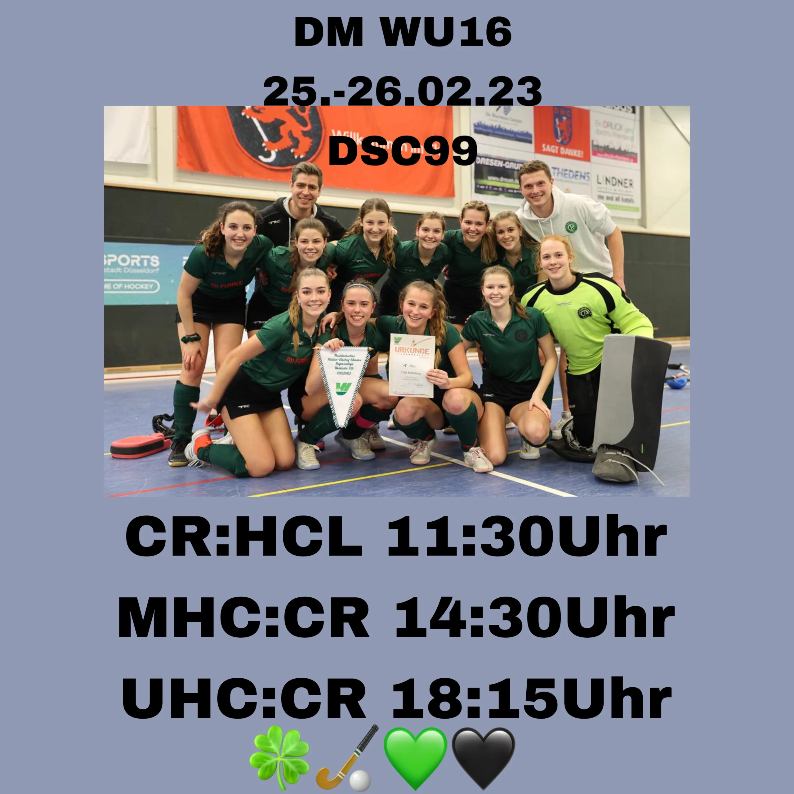 Die WU16 freut sich auf ein weiteres Meisterschaftswochende!