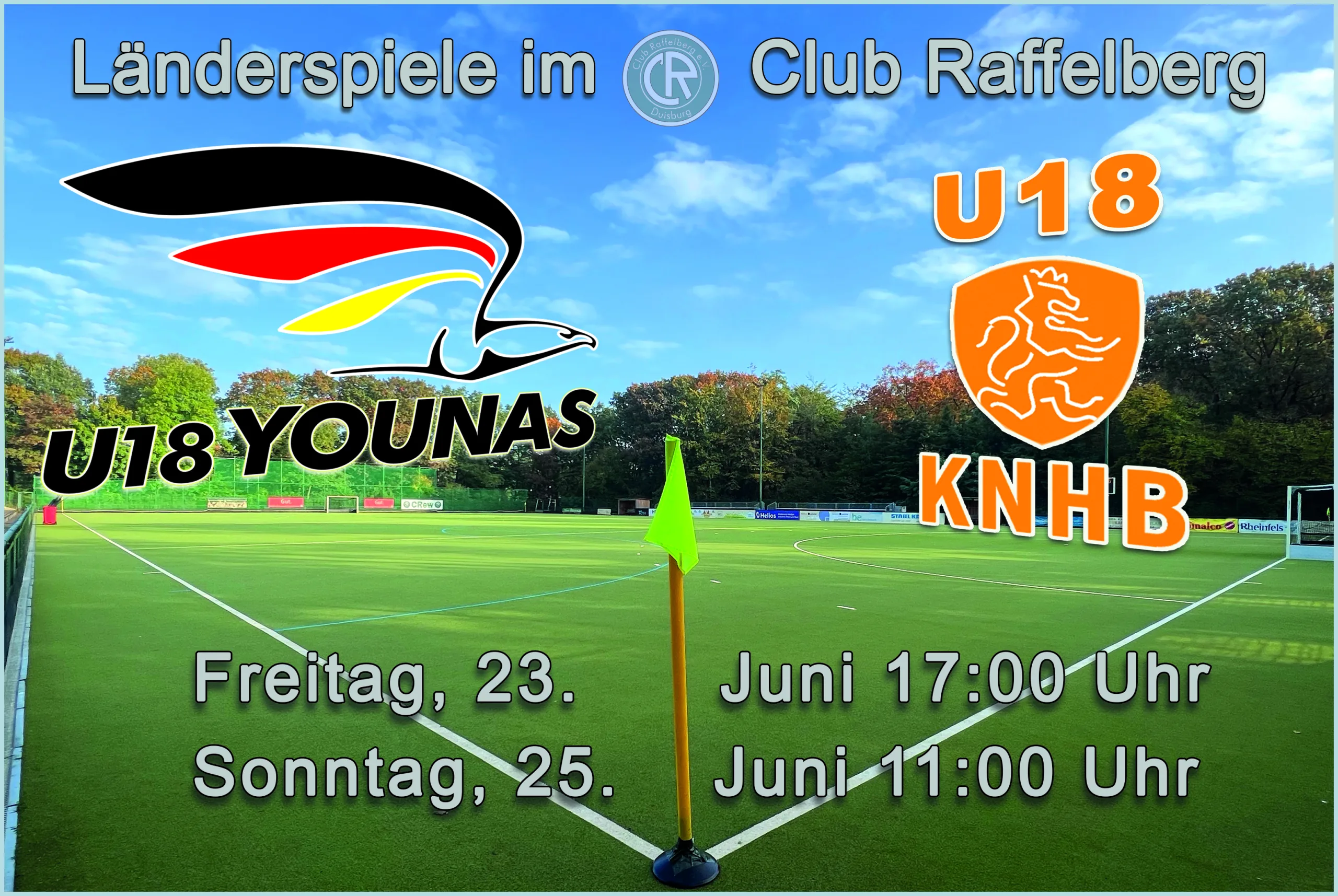 Vier Raffelbergerinnen spielen mit der wU18 gegen die Niederlande
