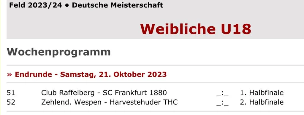 WU18 steht im Final Four der DM