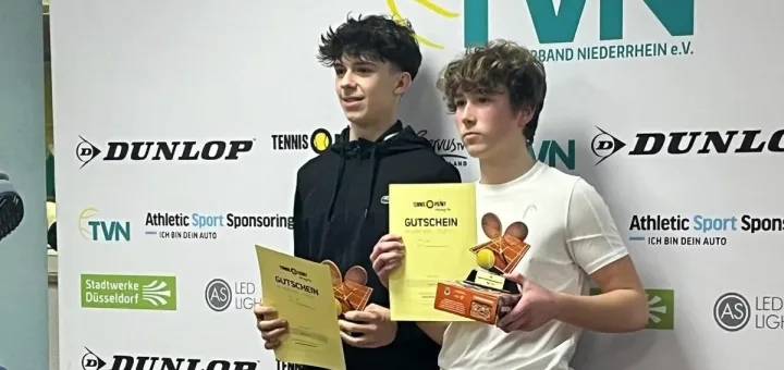 Tennis: Winter-Verbandsmeisterschaften – Jordan ist neuer U16 Verbandsmeister in der Halle!