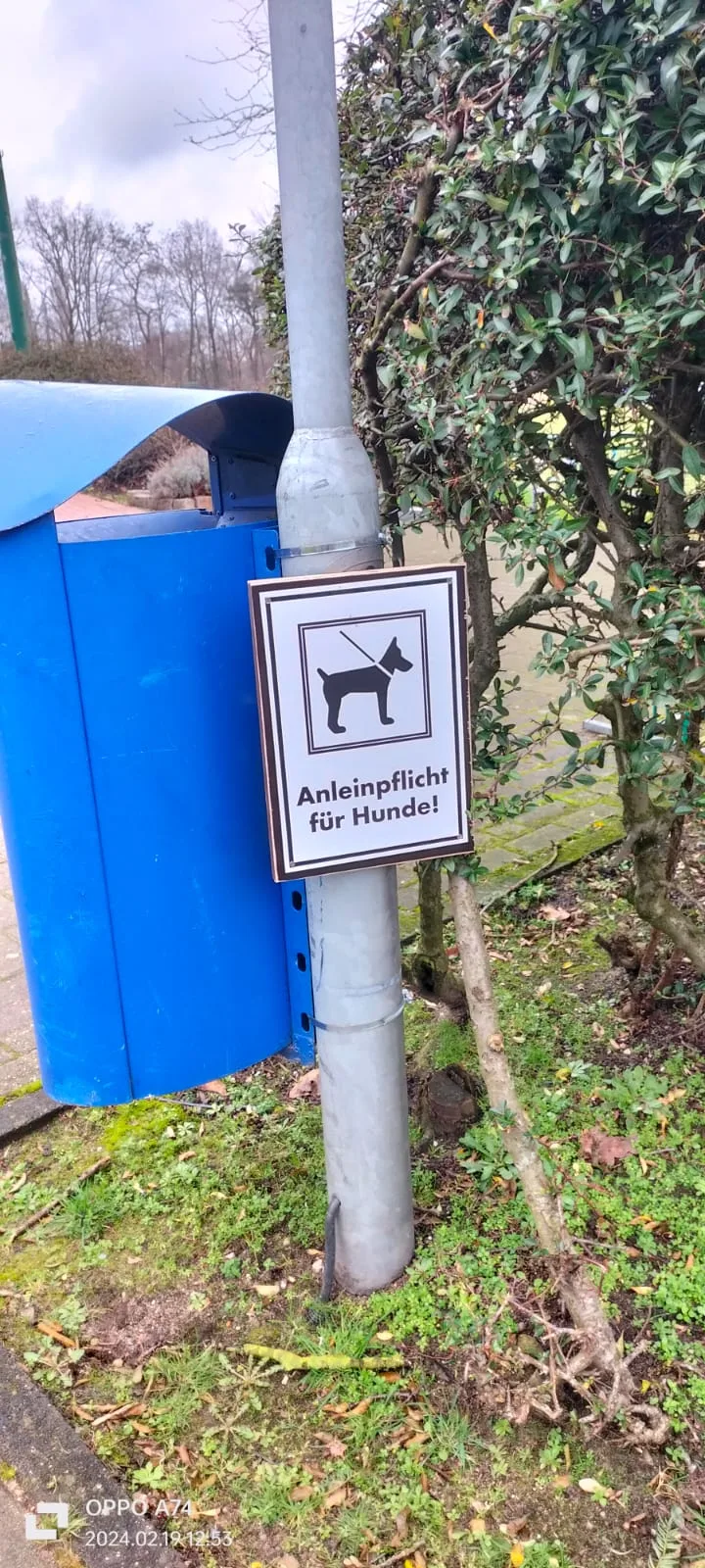 Anleinpflicht für Hunde auf dem Clubgelände
