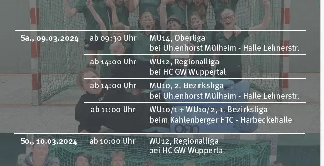 Die letzten Endspieltage der Hallensaison stehen an