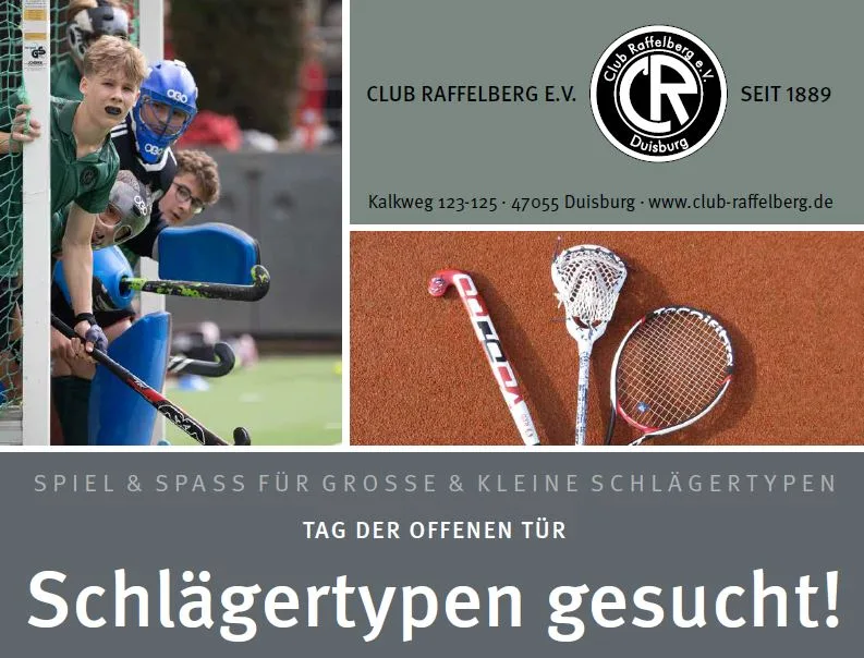 Save the Date: Schlägertypen Tag im CR am 20.04.2024