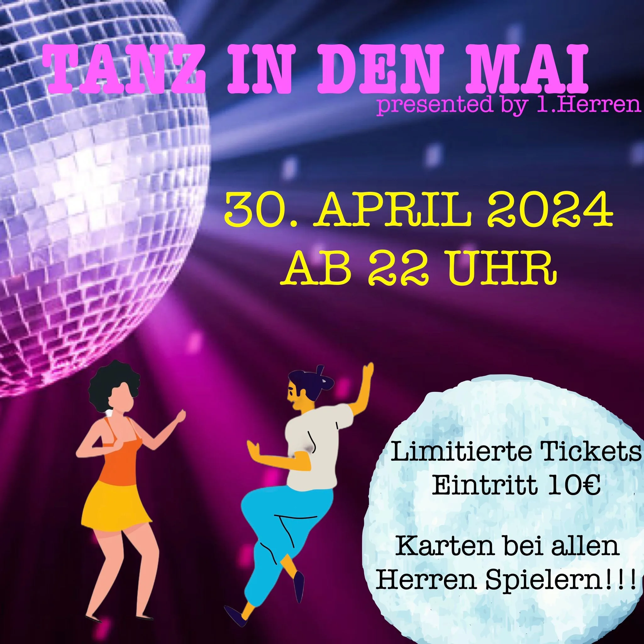 Tanz in den Mai – Karten bei den 1. Herren