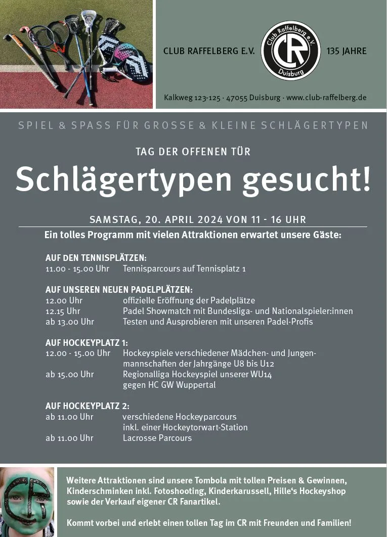 Schlägertypen Tag 2024: ein Tag mit vielen Highlights für Groß und Klein