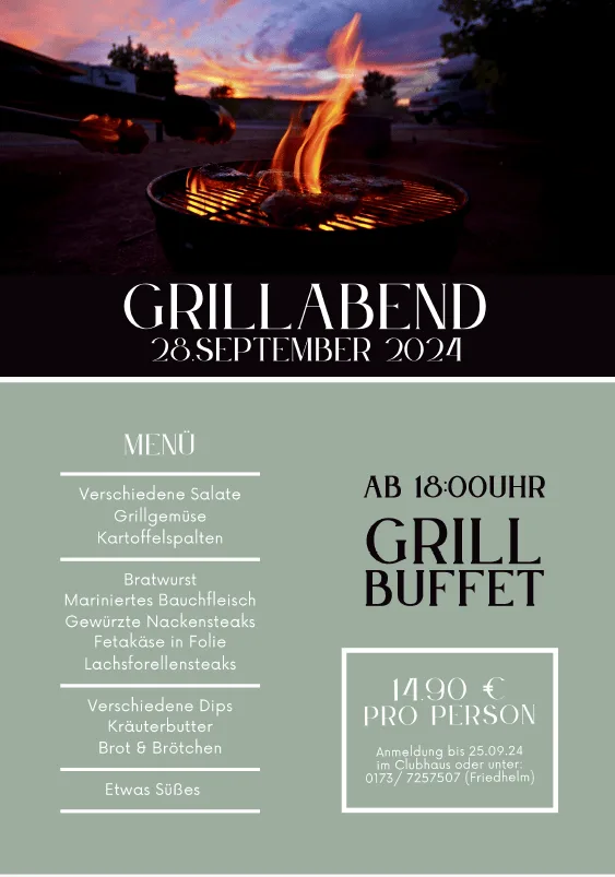 Gemeinsamer Grillabend am 28. September 2024