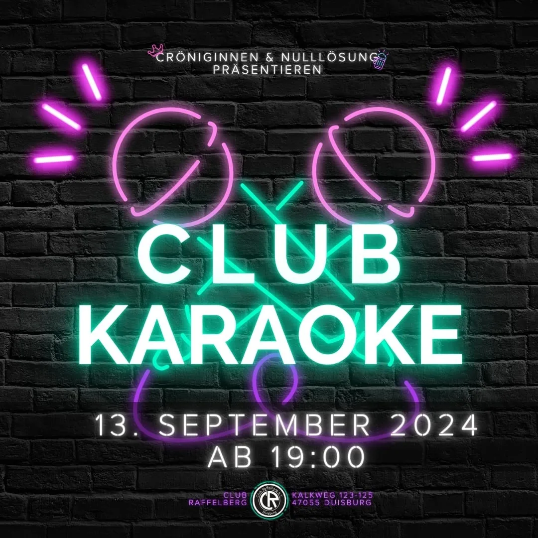 Club Karaoke am 13. September ab 19 Uhr