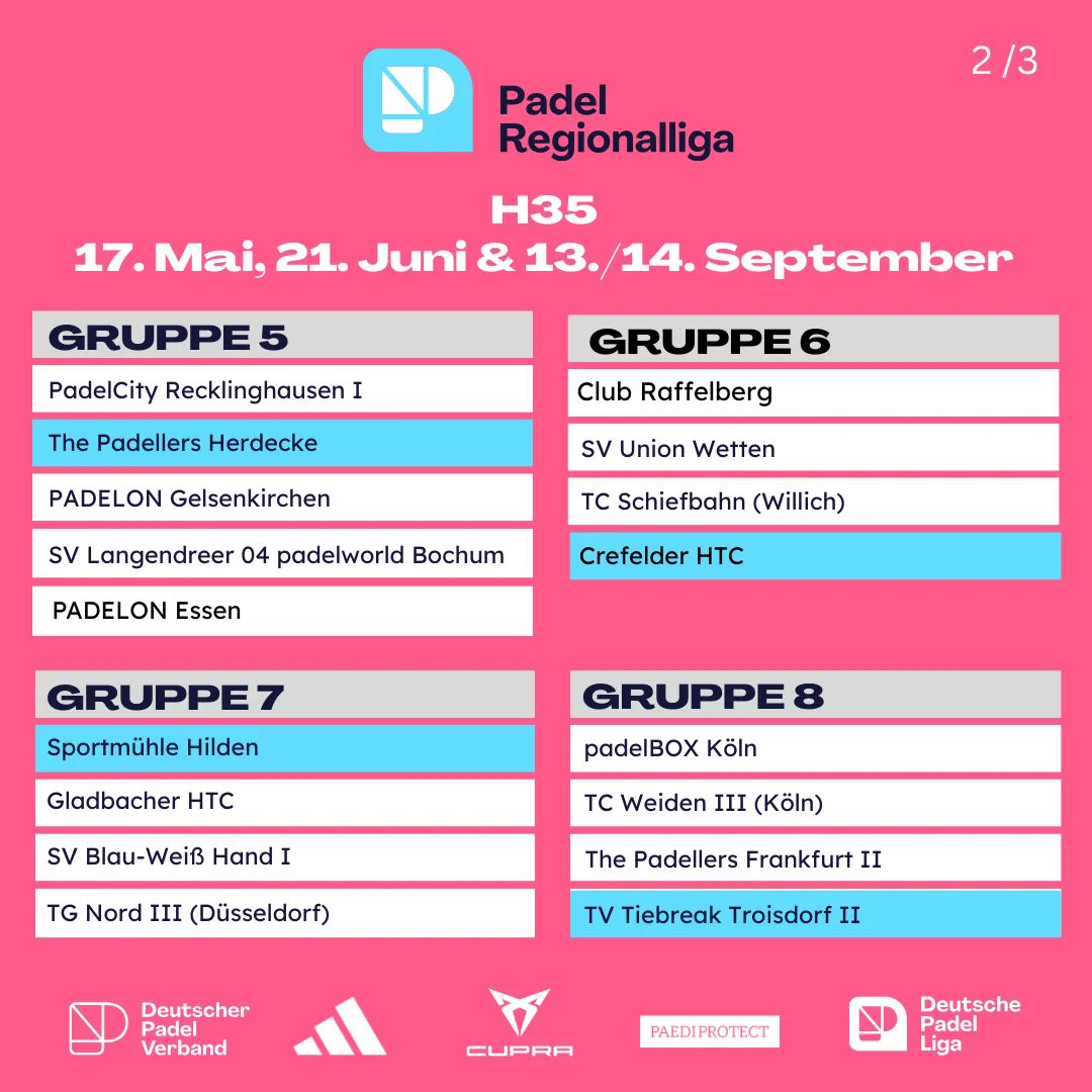 Saisonauftakt in der Deutschen Padel Liga am 17.05.2025