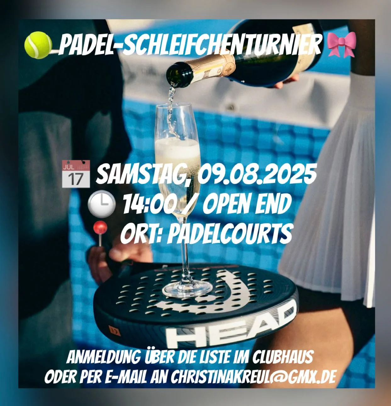 Nicht verpassen: Padel-Schleifchenturnier am 09.08.2025