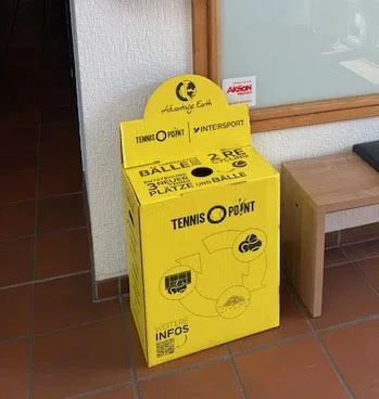 Wieder da: Recycling-Boxen für Tennis-Bälle