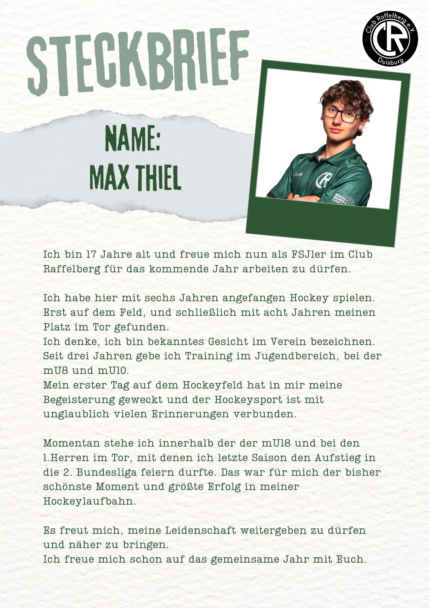 Unsere neuen FSJ/ BFDler stellen sich vor