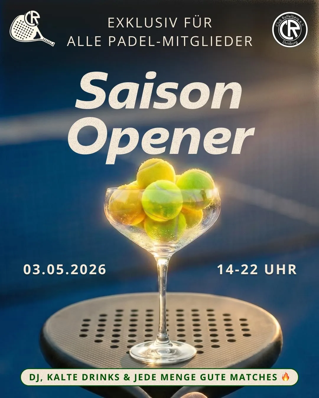 Die Padel Saison startet am 03.05.2026
